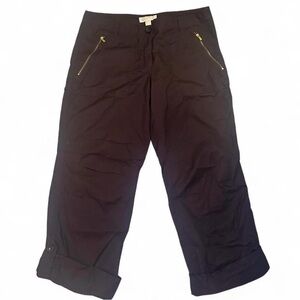 Michael Kors Brown Capris with gold accents